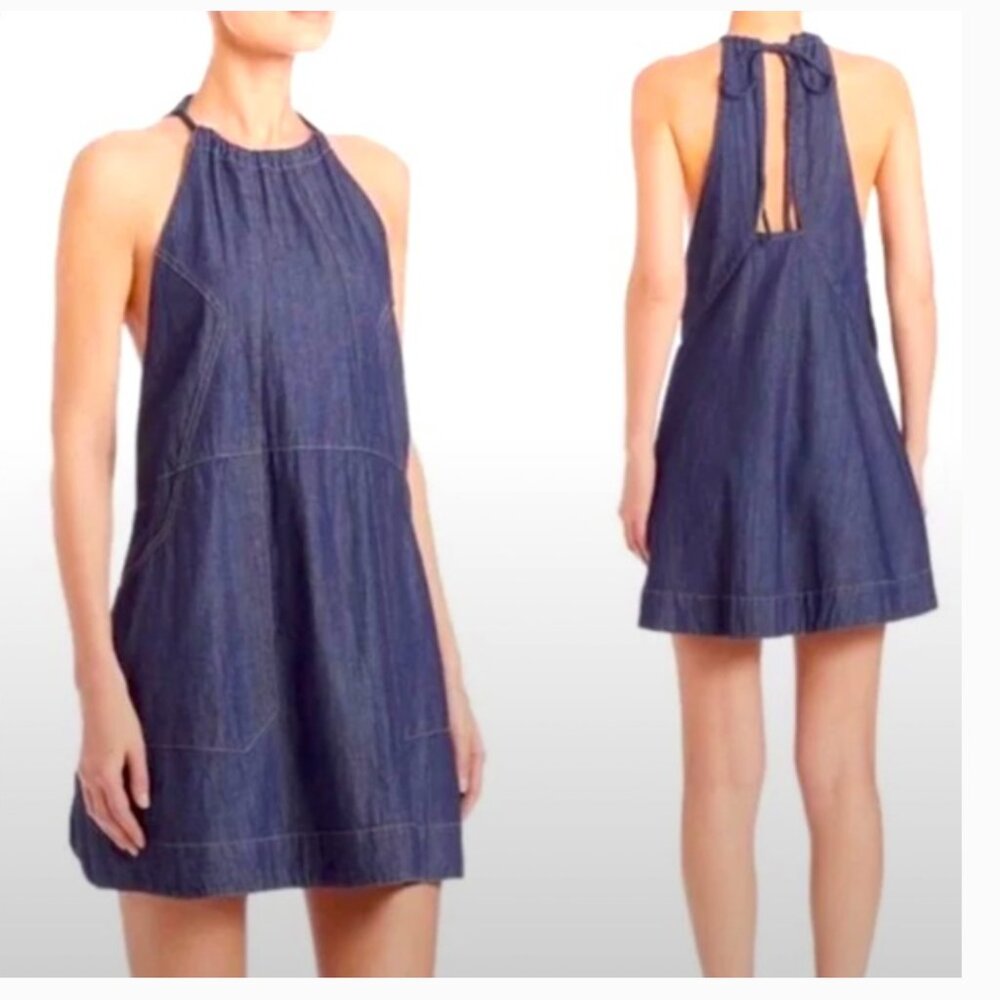 Denim Halter Dress